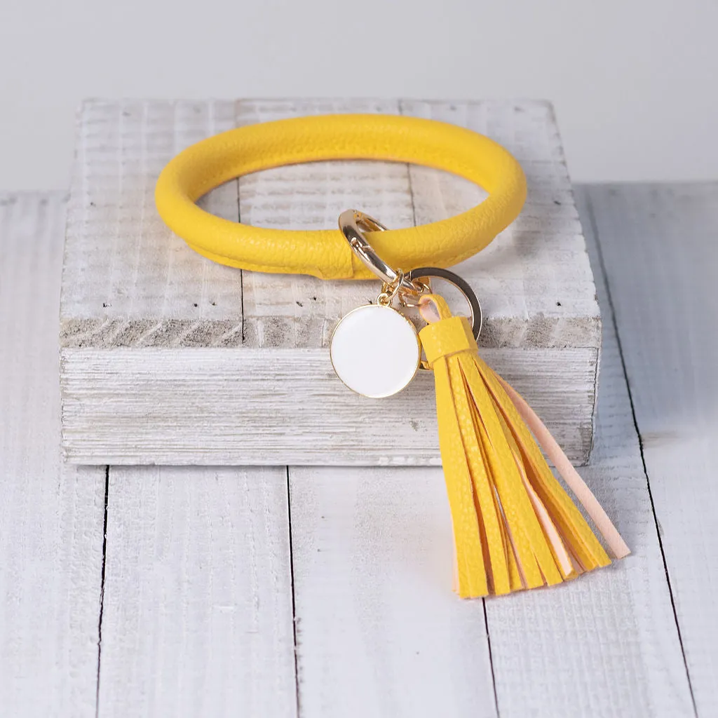 Hannah Hands Free Bangle Keychain-Yellow