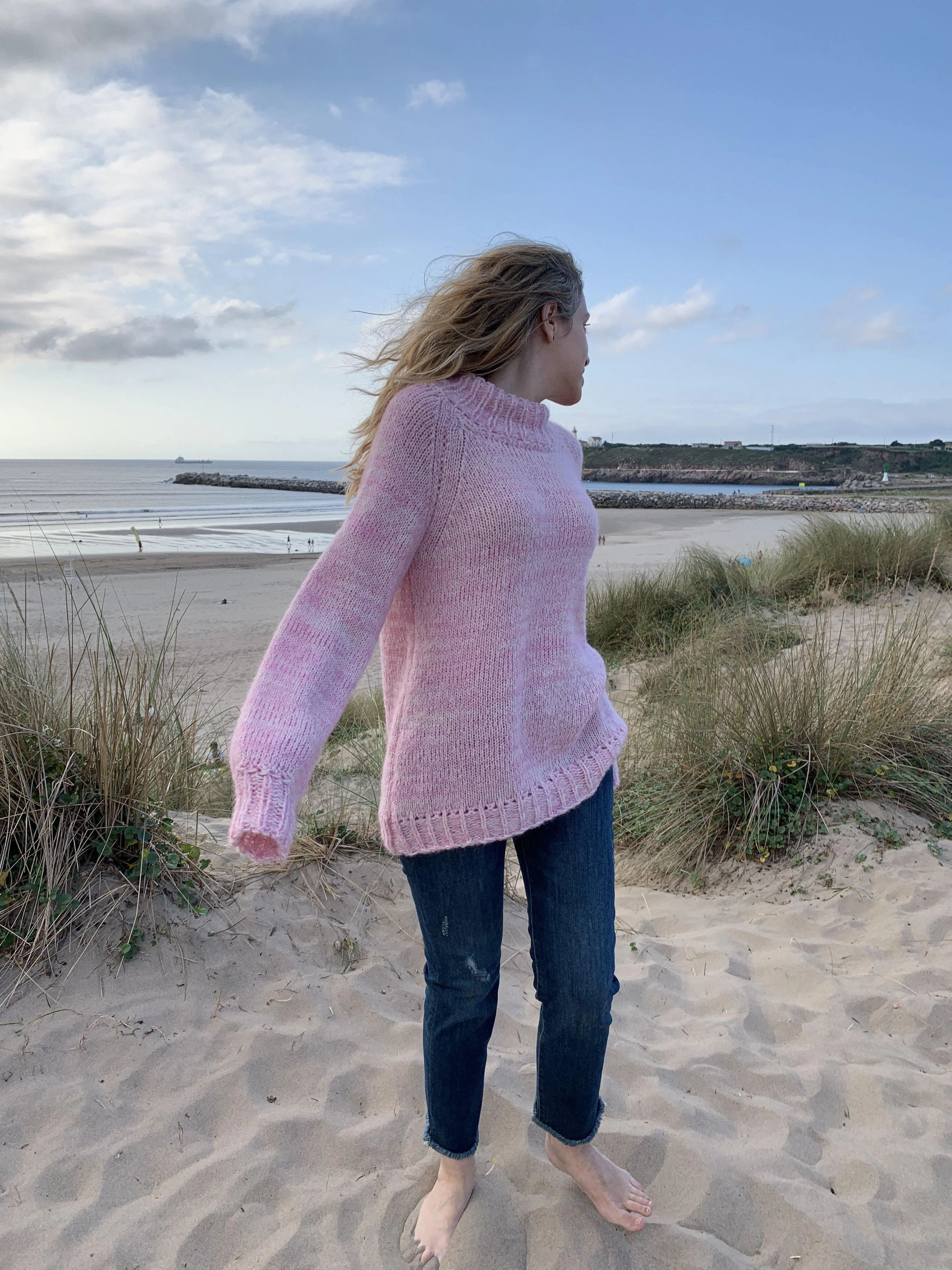 Io Knits Jersey Rosa Melange