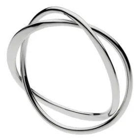 Iron Clay  Continuous Bangle Sterling Silver