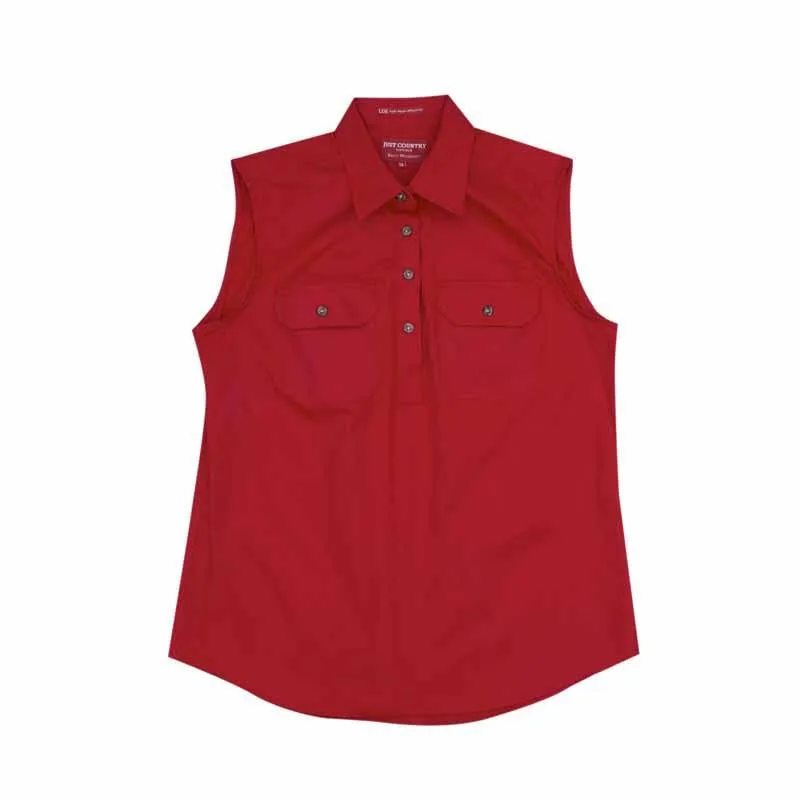 Just Country Kerry Sleeveless Workshirt - Chilli