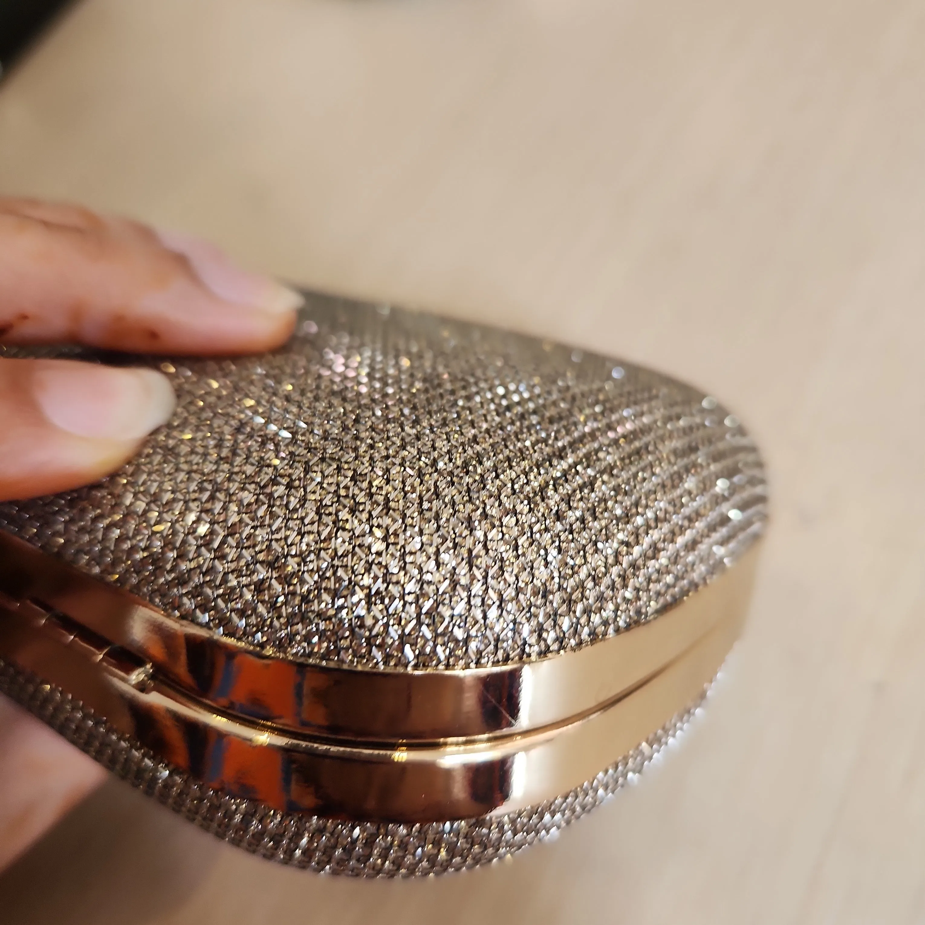 Karen Millen Glitter Box Clutch Bag | Gently Used |