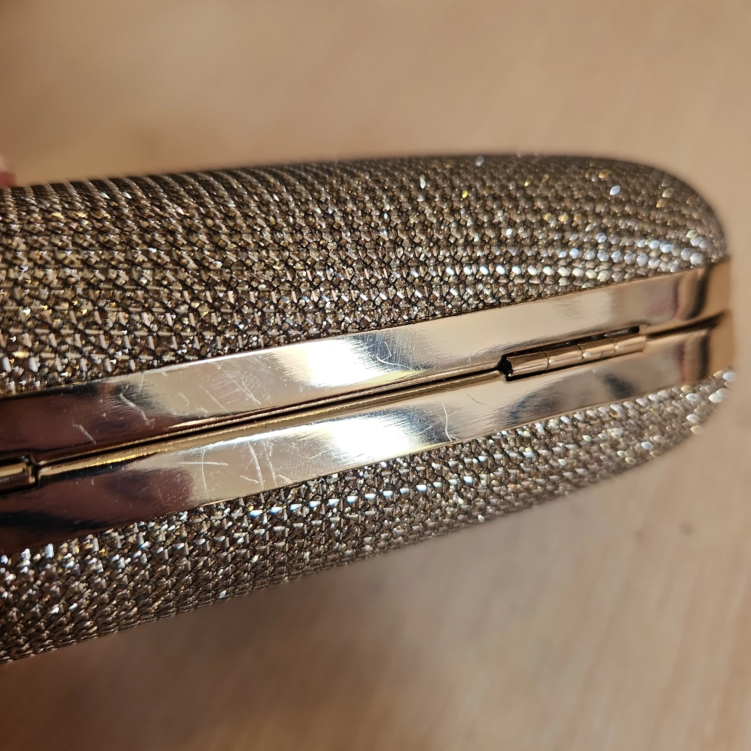 Karen Millen Glitter Box Clutch Bag | Gently Used |