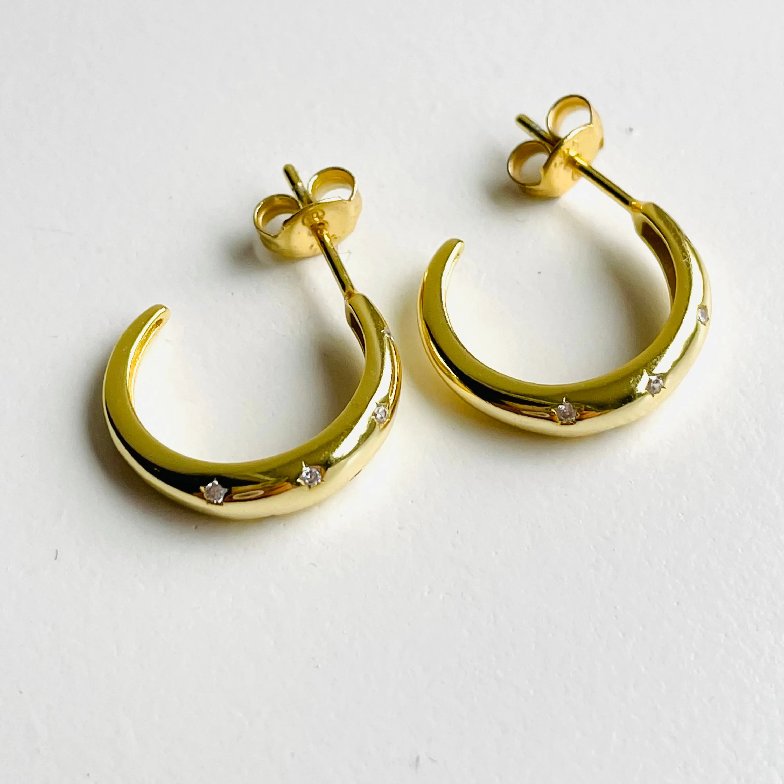 Kyra Scattered Stars Domed Hoops