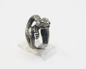 Large Rattlesnake Sculpted Snake Ring -UDINC0079