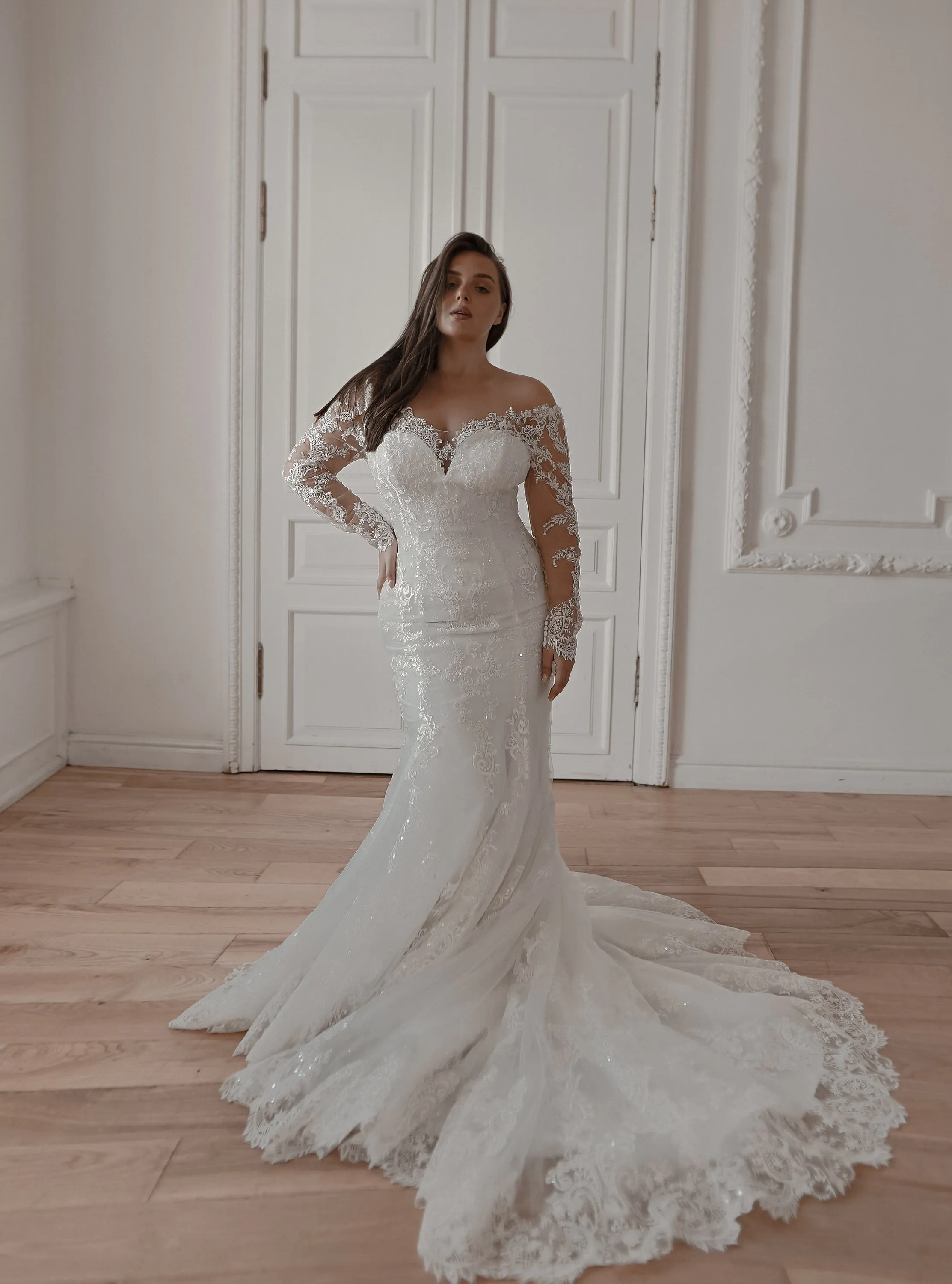 Light ivory Mermaid Wedding Dress OB7962