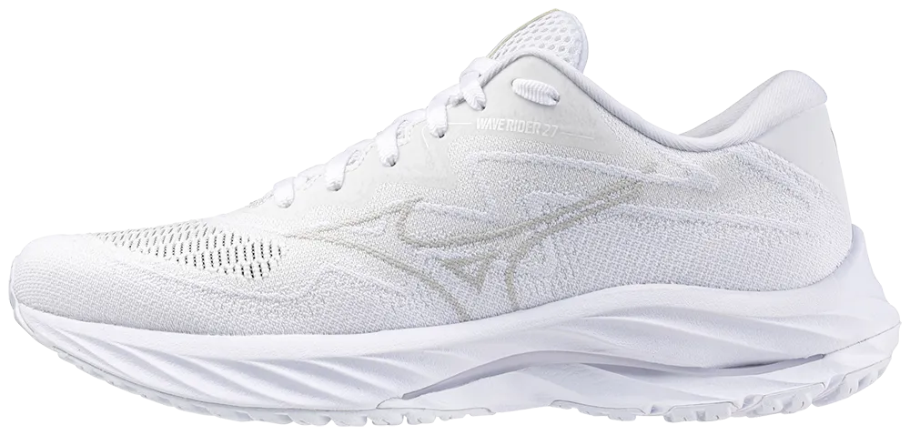 Mizuno Wave Rider 27 SSW (B Width) - White/Ultimate Grey/Nimbus Cloud (Womens)