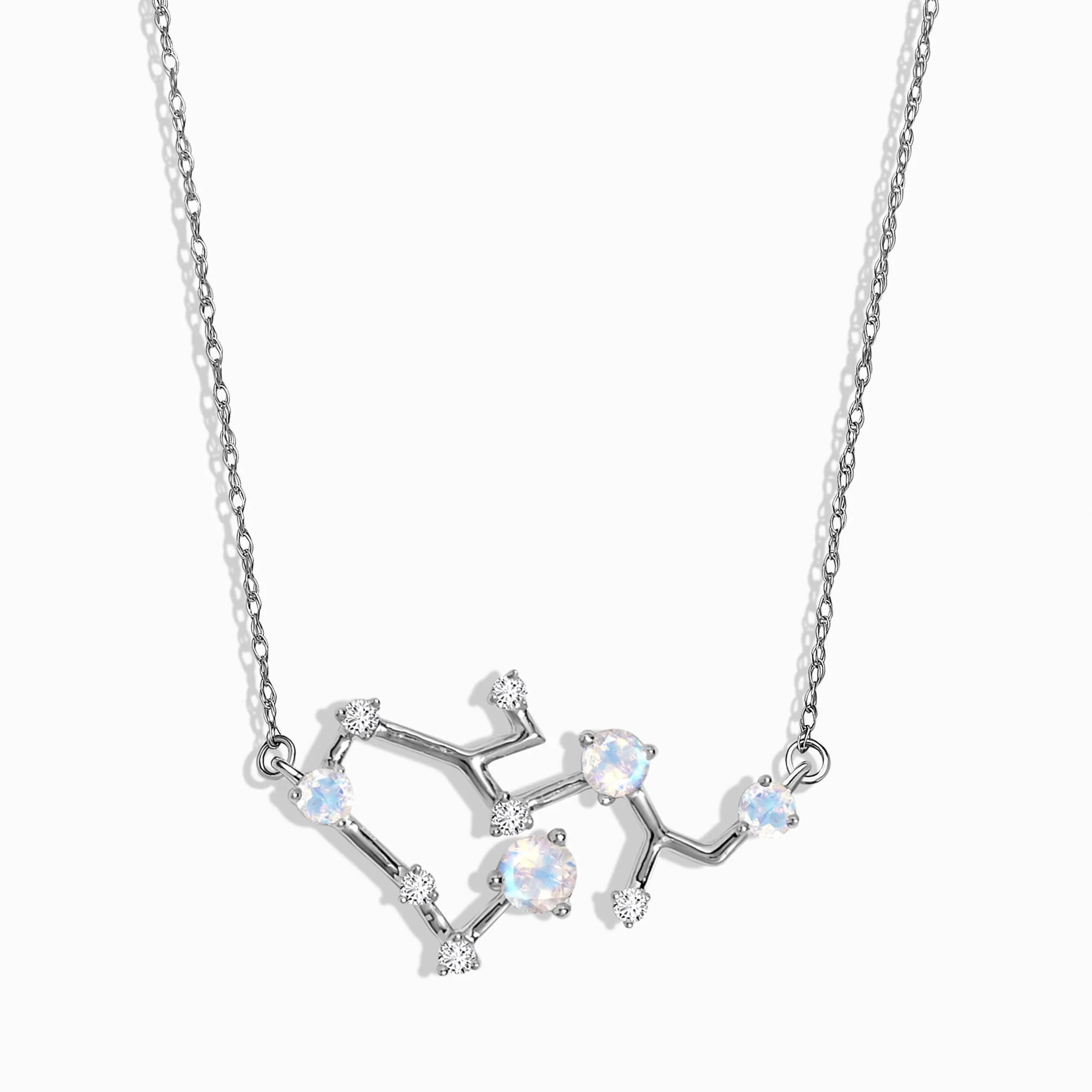 Moonstone Diamond Necklace - Sagittarius Zodiac Constellation