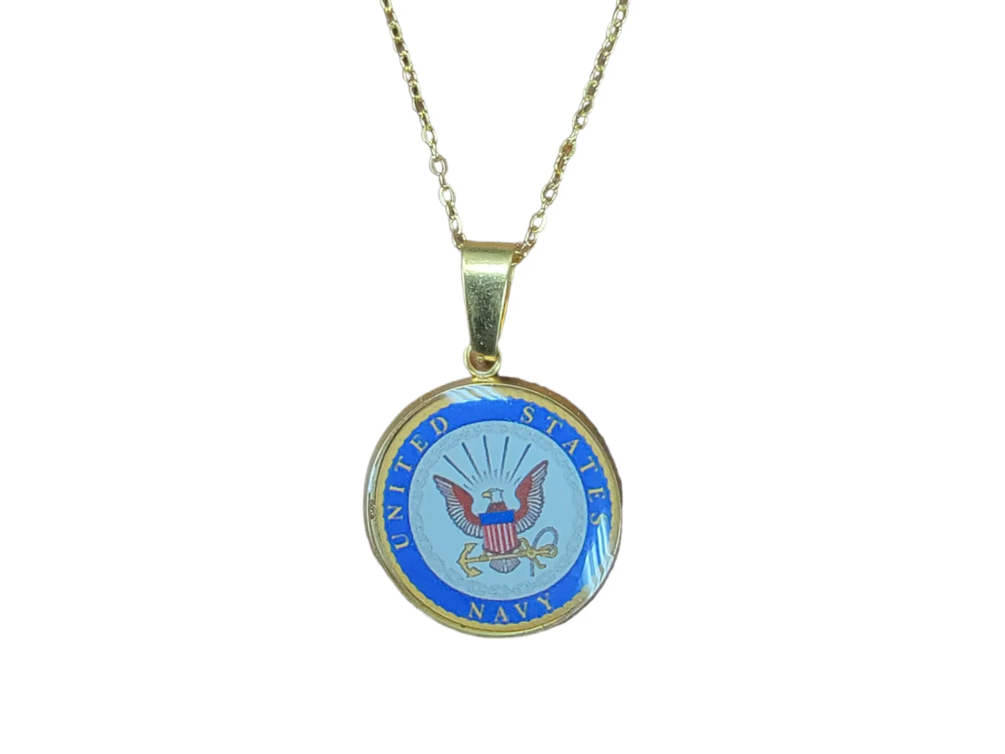 Navy Officially Licensed Pendant Necklace