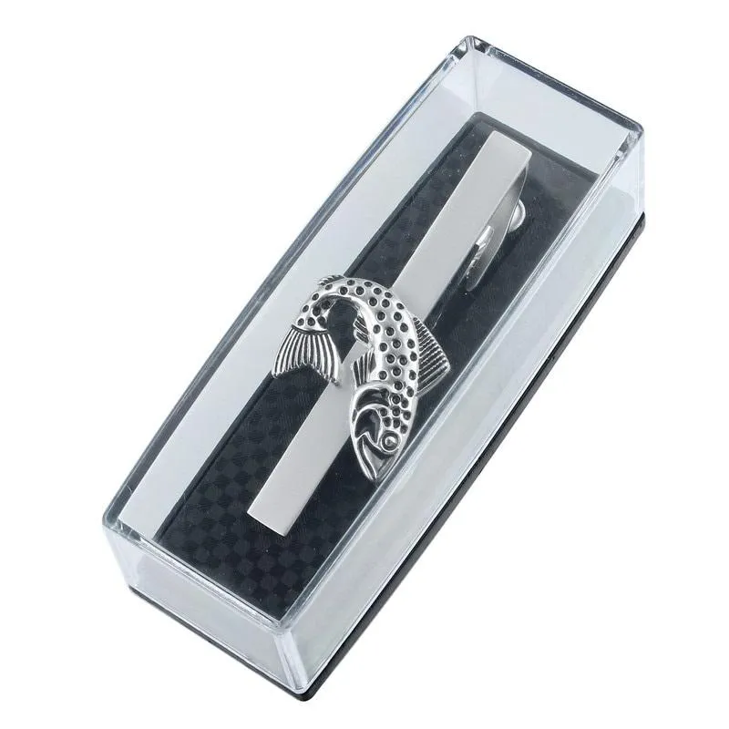 New Gentleman's Fish Design Tie Clip Casual Party Necktie Tie Bar Pin