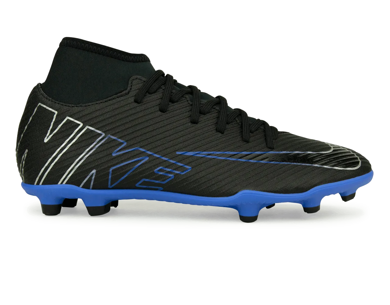 Nike Men's Zoom  Mercurial Superfly 9 Club FG/MG Black/Blue