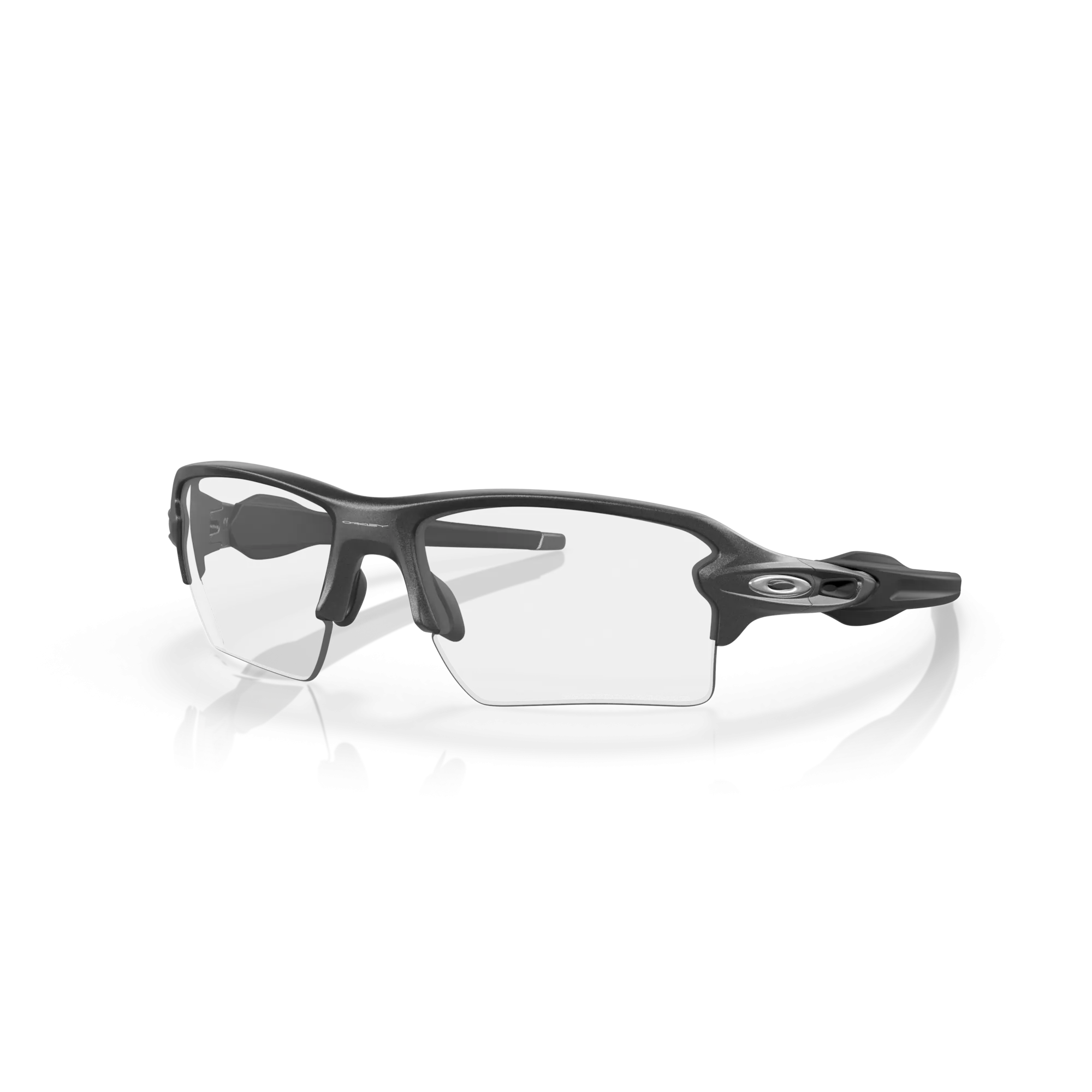 Oakley Flak 2.0 XL Clear To Black Iridium Photochromic Lenses Steel Frame