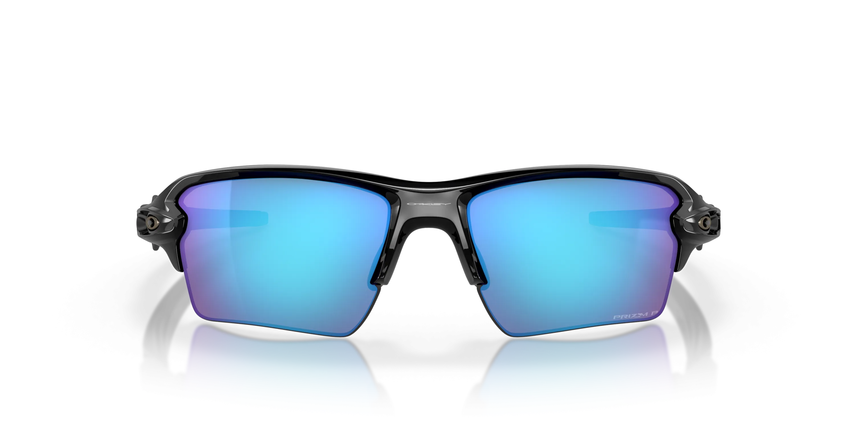 Oakley Flak Prizm Sapphire Polarized Lenses - Polished Black Frame