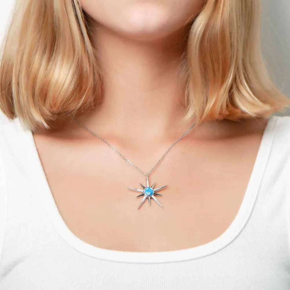 Opal Star Urchin Pendant