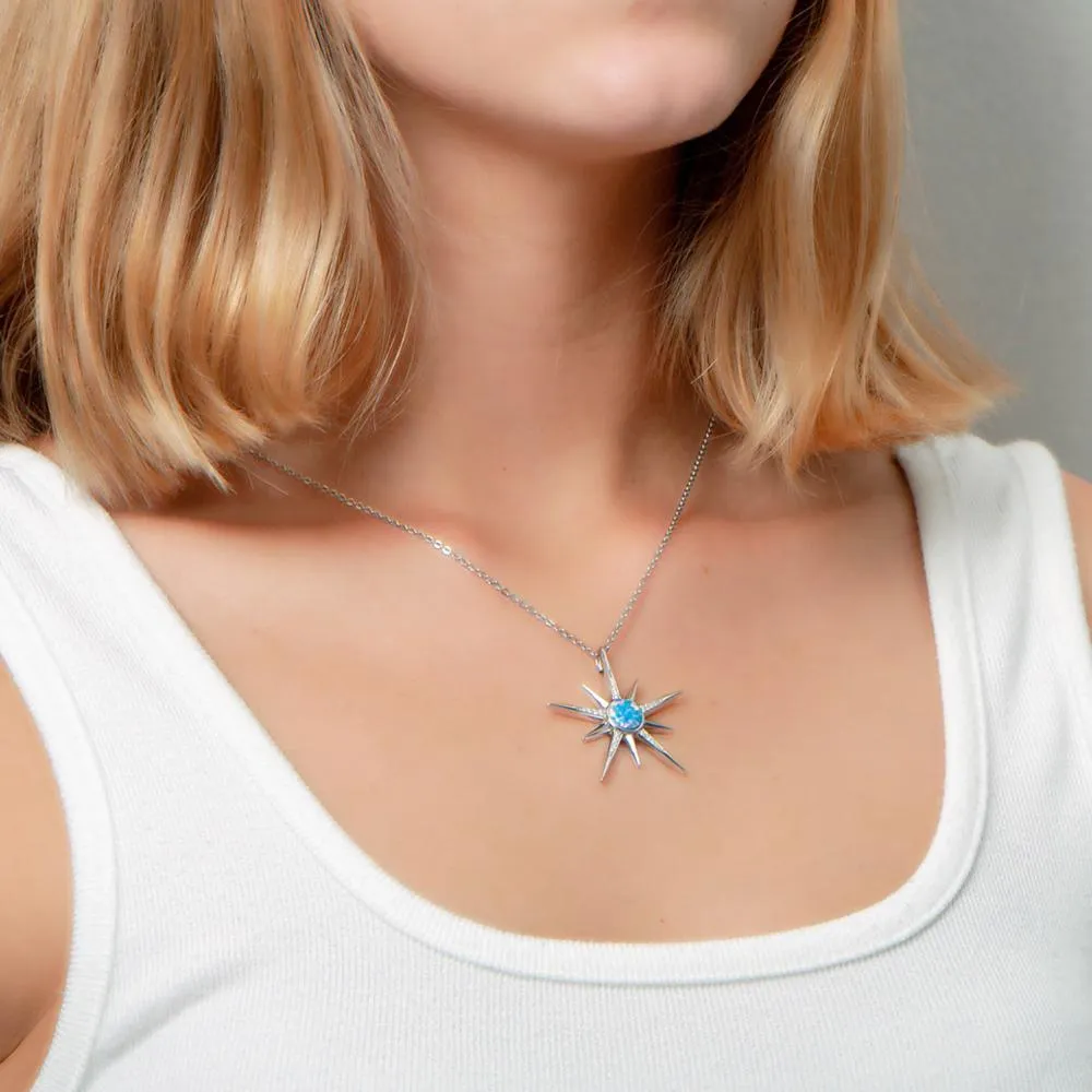 Opal Star Urchin Pendant