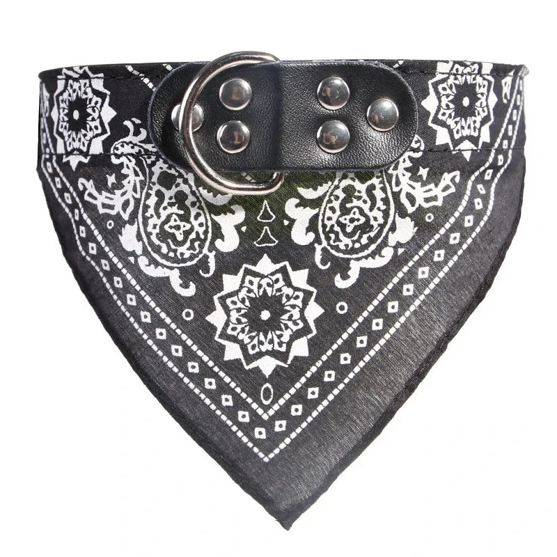 Pet Collars With Print Scarf Cute Adjustable Small Dog Collar Neckerchief Puppy Pet Slobber Towel Cat Accessories