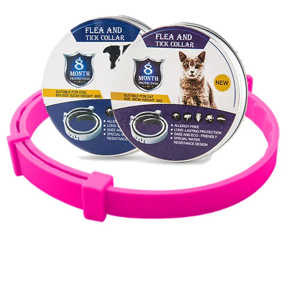 Pet Flea and Tick Collar for Dogs Cats Up To 8 Month Flea Tick Prevention Collar Anti-mosquito & Insect Repellent Puppy Supplies