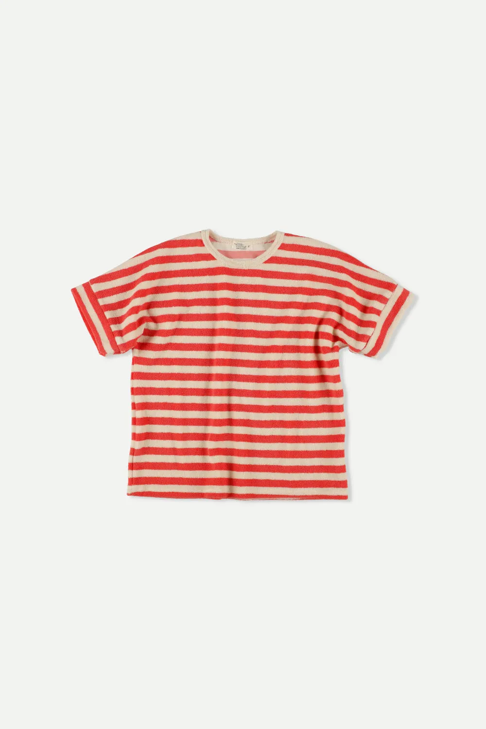 Pink Ruby Stripes Towelling T-Shirt