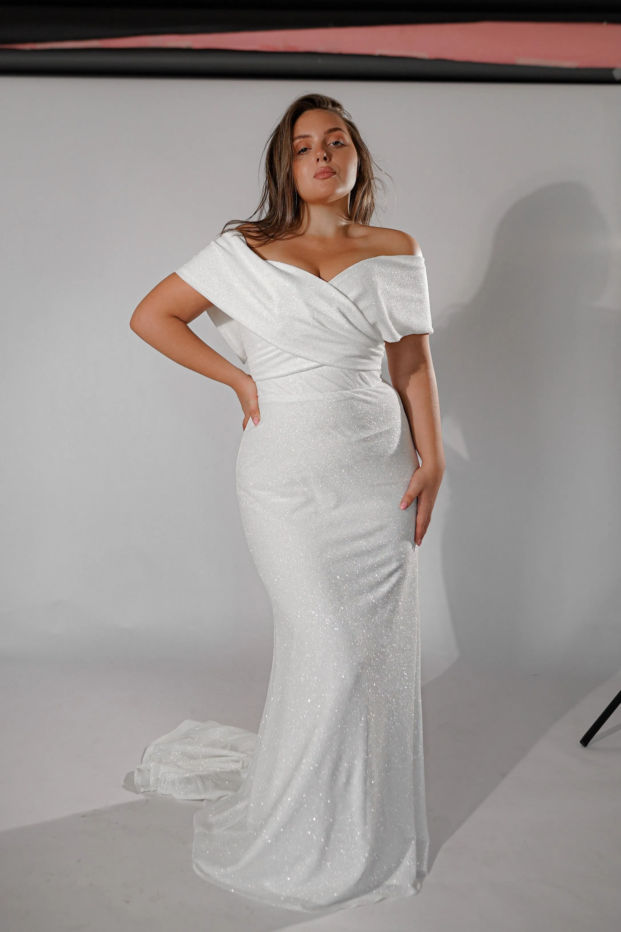 Plus-size Sparkly Sheath Wedding Dress Jolie