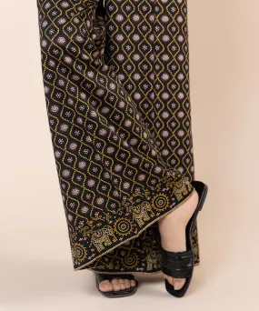 Printed Silk Flared Pants