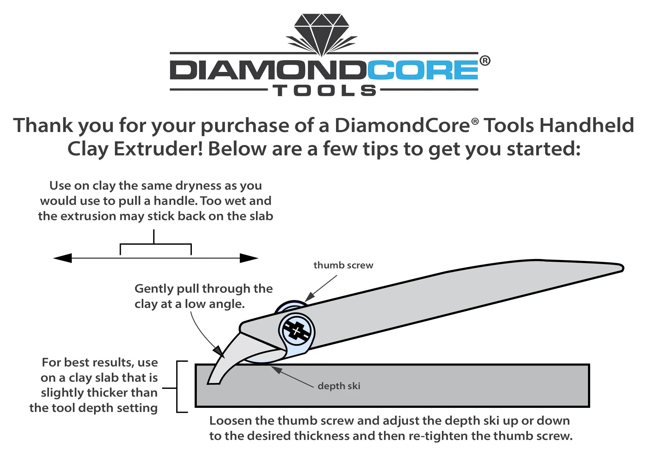 R101 Concave XS Handheld Clay Extruder