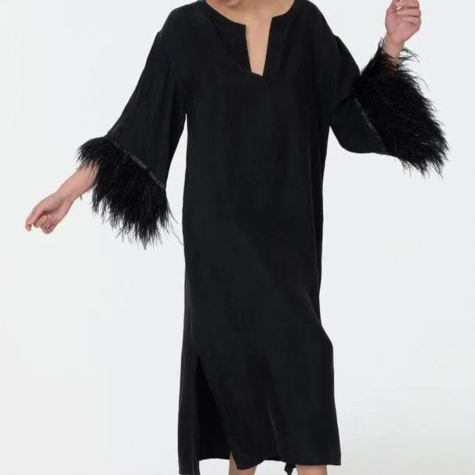 Rya Collection Swan Caftan 539 in Black