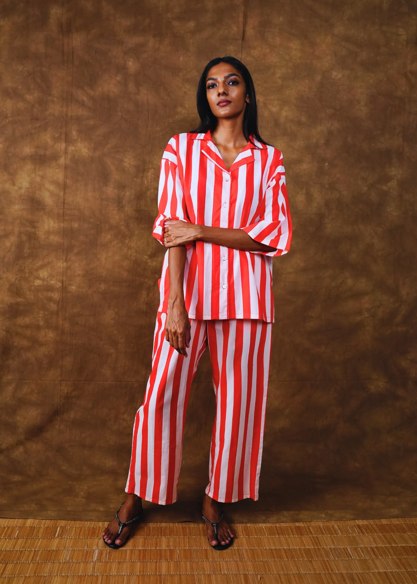 Sharan Boxy PJ 2pc Set - Cove Red Stripes