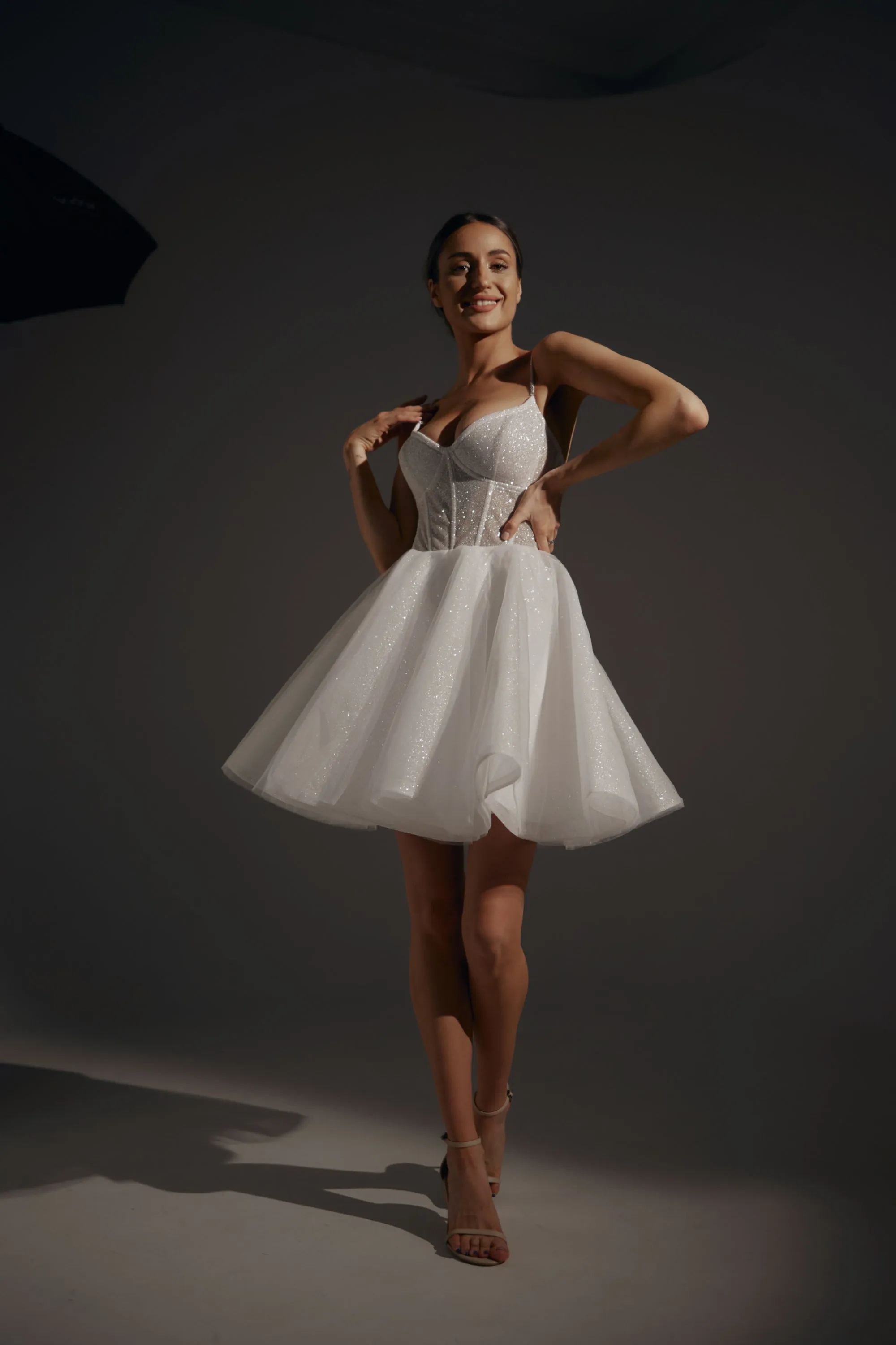 Shiny Short Wedding & Evening Dress Rakel