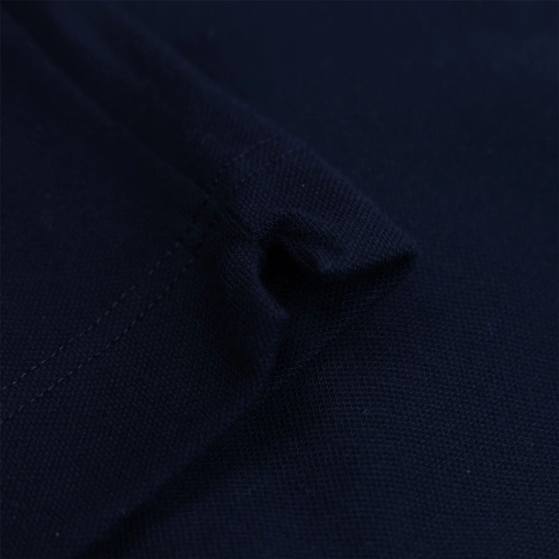 Smart Paris Stretch Cotton Contrast Trim Polo Midnight Blue - SS24