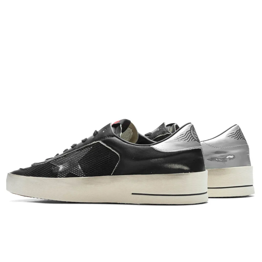 Stardan Suede and Nappa Sneaker - Black/Silver