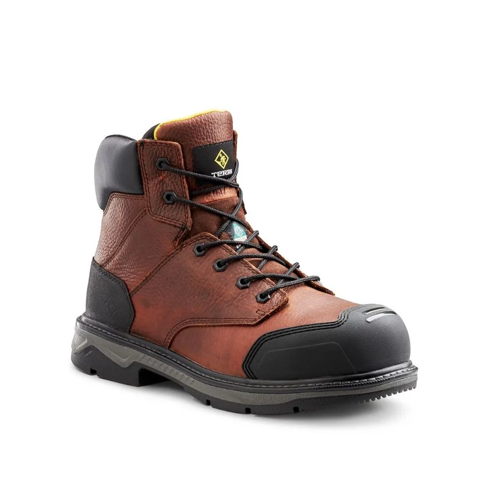 Terra Patton TR0A4NS6BRN Unisex 6 Steel Toe Work Safety CSA Boot  - Brown