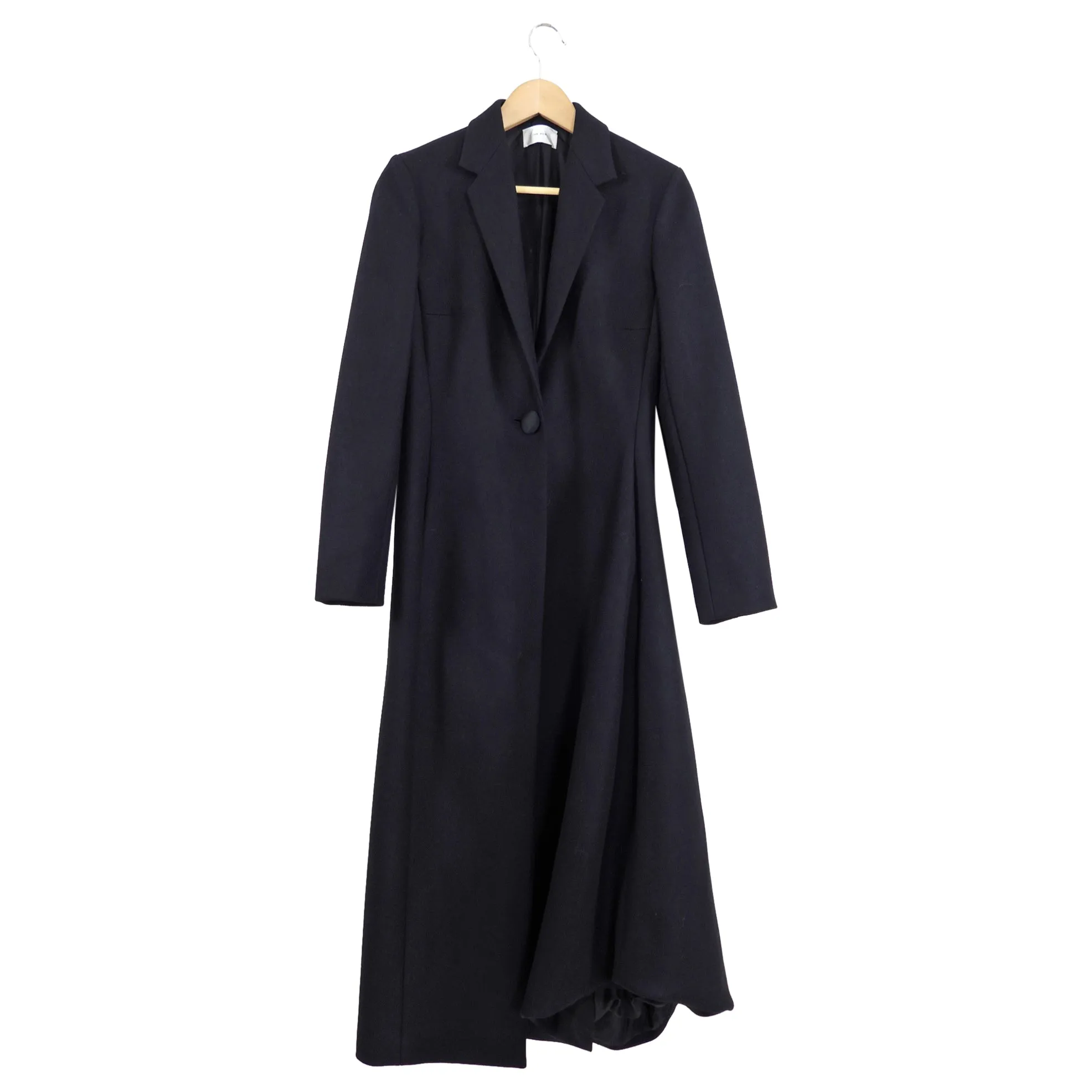 The Row Black Long Asymmetrical Fabrice Coat - 2/4