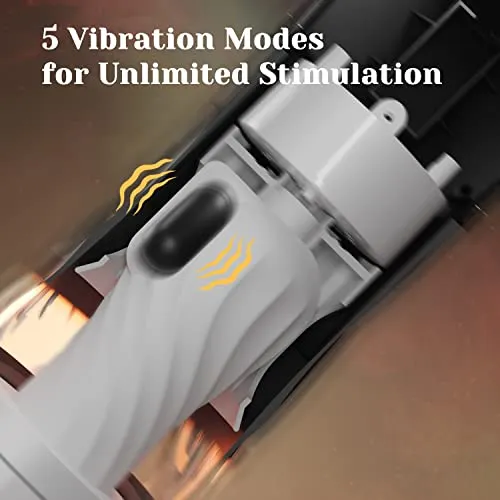 Tracy's Dog Automatic Male Masturbator, Adult Sex Toys for Men with 3 Twisting and 5 Thrusting Vibration Modes, Hands-Free Heating Male Vibrating Stroker for Men Guy Pleasure, Steelcan