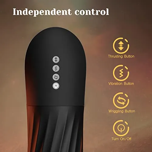 Tracy's Dog Automatic Male Masturbator, Adult Sex Toys for Men with 3 Twisting and 5 Thrusting Vibration Modes, Hands-Free Heating Male Vibrating Stroker for Men Guy Pleasure, Steelcan