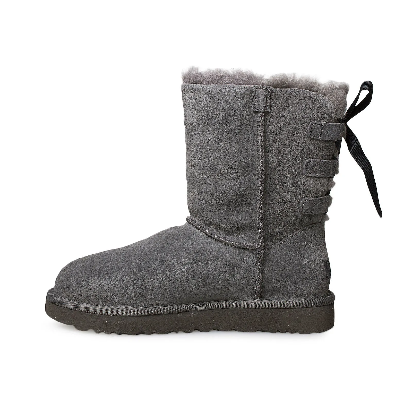 UGG Short Continuity Bow Charcoal Boots - Women's