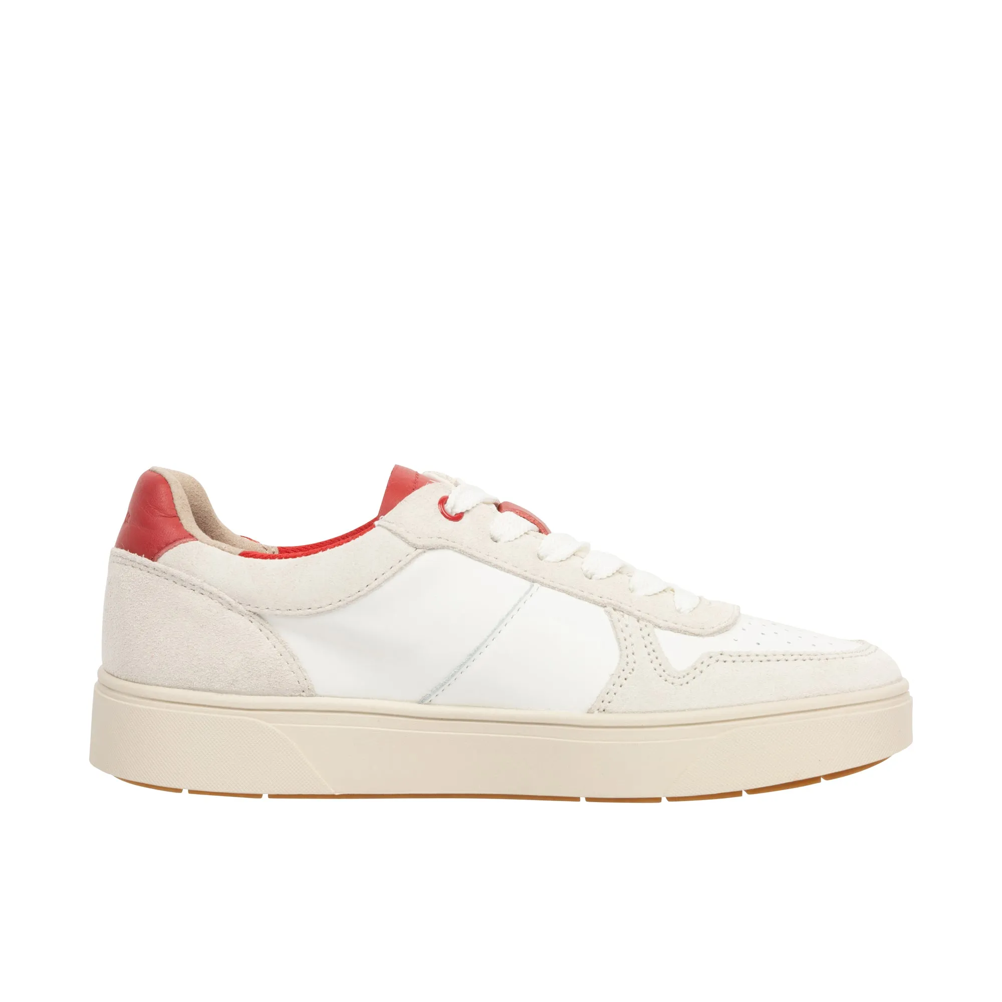 Vionic Womens Kimmie Court Sneaker Cream Red