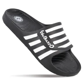 Walkaroo Mens Flip Flop Sliders  - WC4835 Black