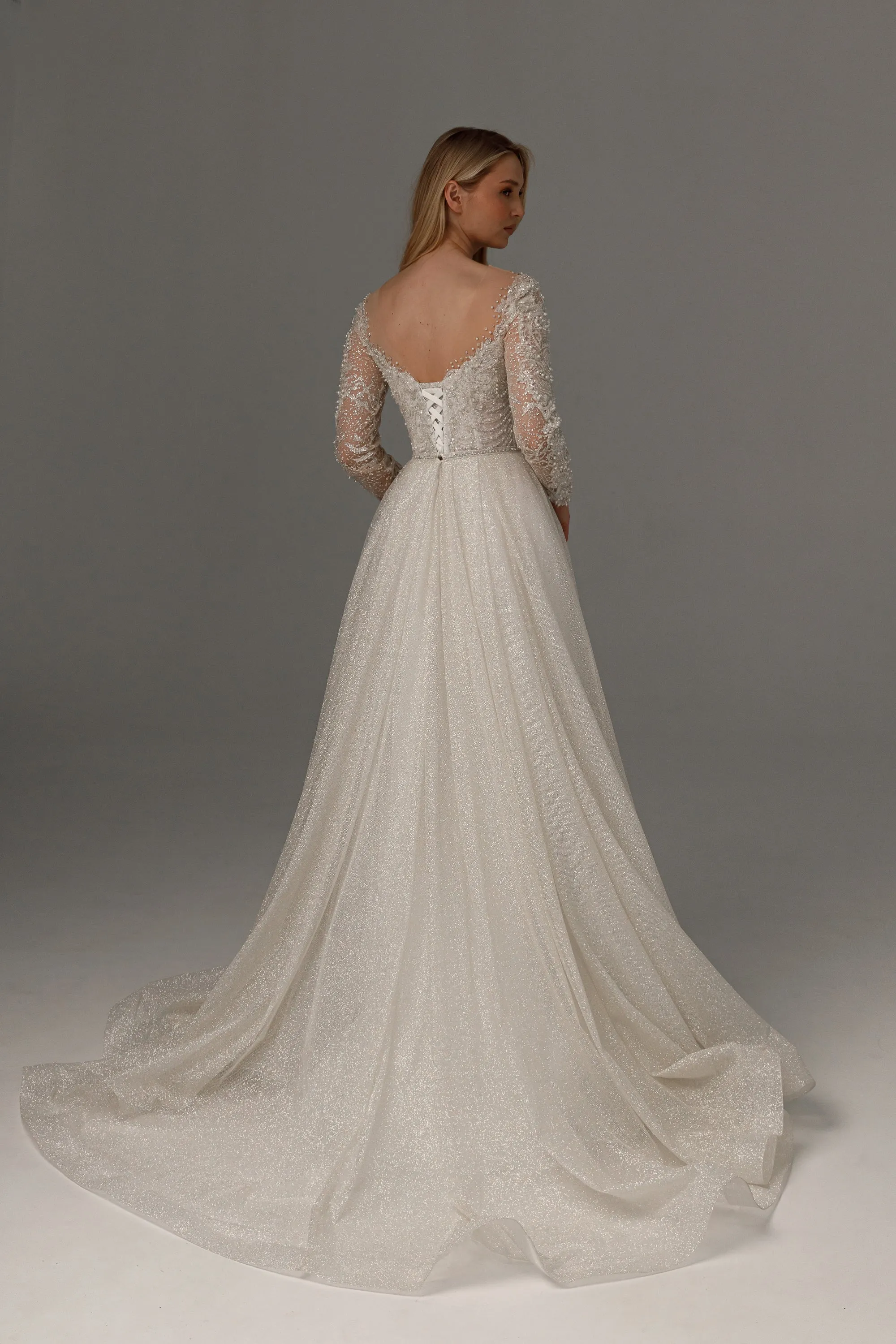 Wedding Dress Sabrina with Long Sleeves