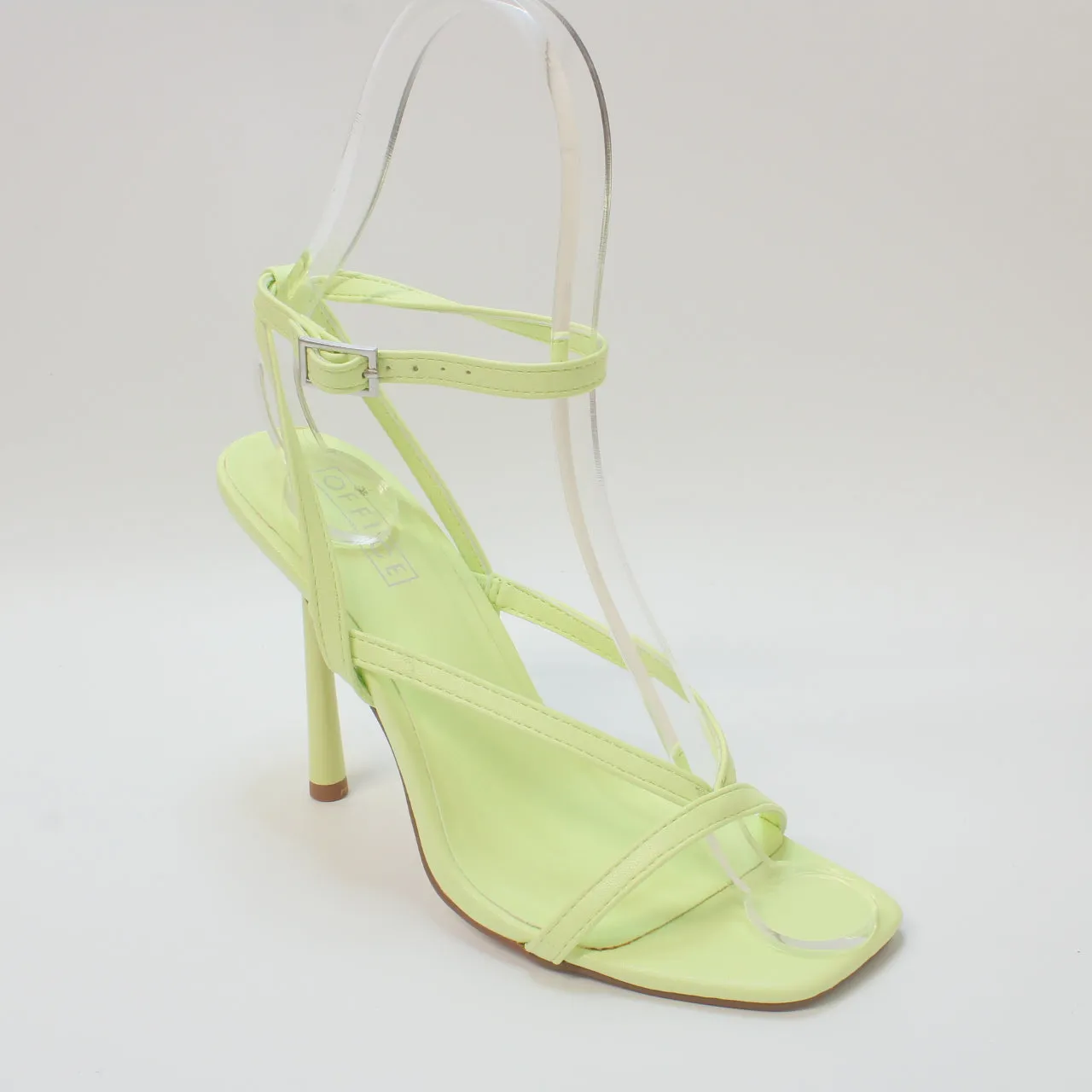 Womens Office Humid High Strippy High Sandals Lime