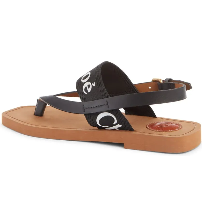 Woody Logo Thong, Black