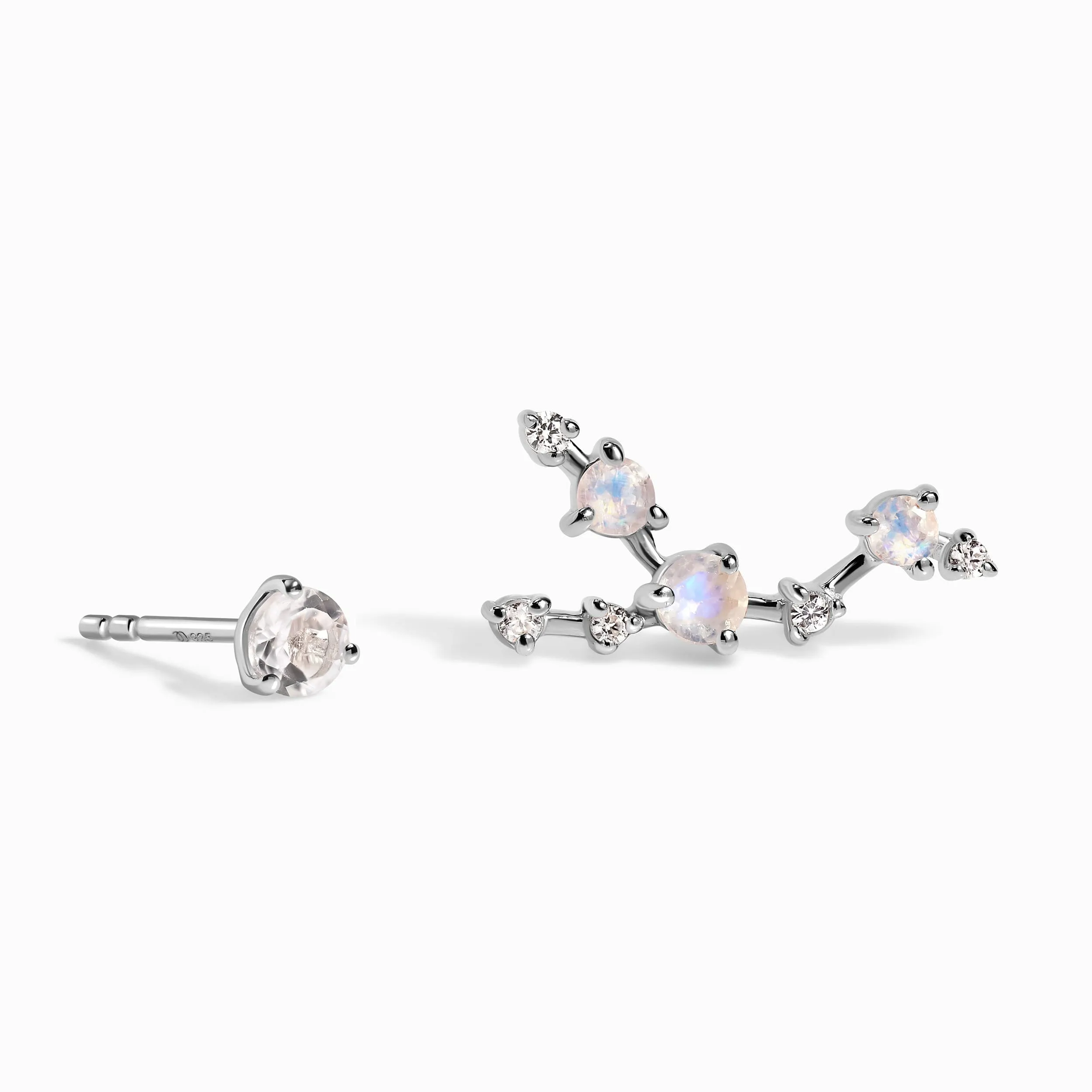 Zodiac Birthstone Studs - Taurus White Topaz